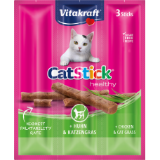 Vitakraft Cat Stick Mini Chicken & Cat Grass (10 Packs)